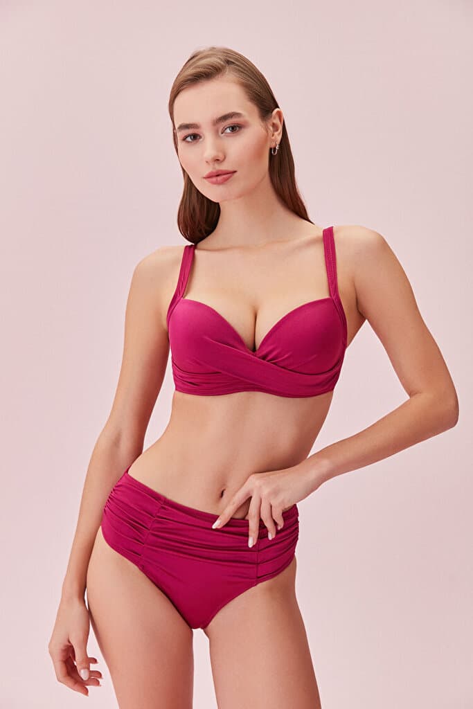 SUWEN Balconette Bikini Top - Berry - 42 3