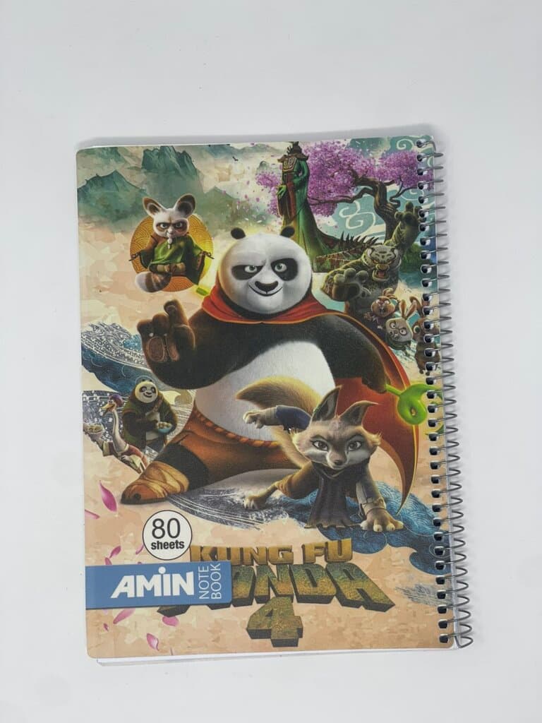 Amin 80-Sheet Plastic Notebook