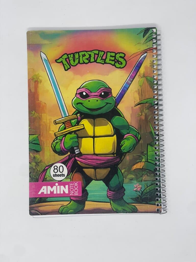 Amin 80-Sheet Plastic Notebook