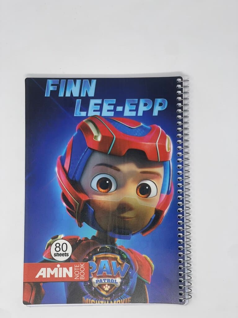 Amin 80-Sheet Plastic Notebook