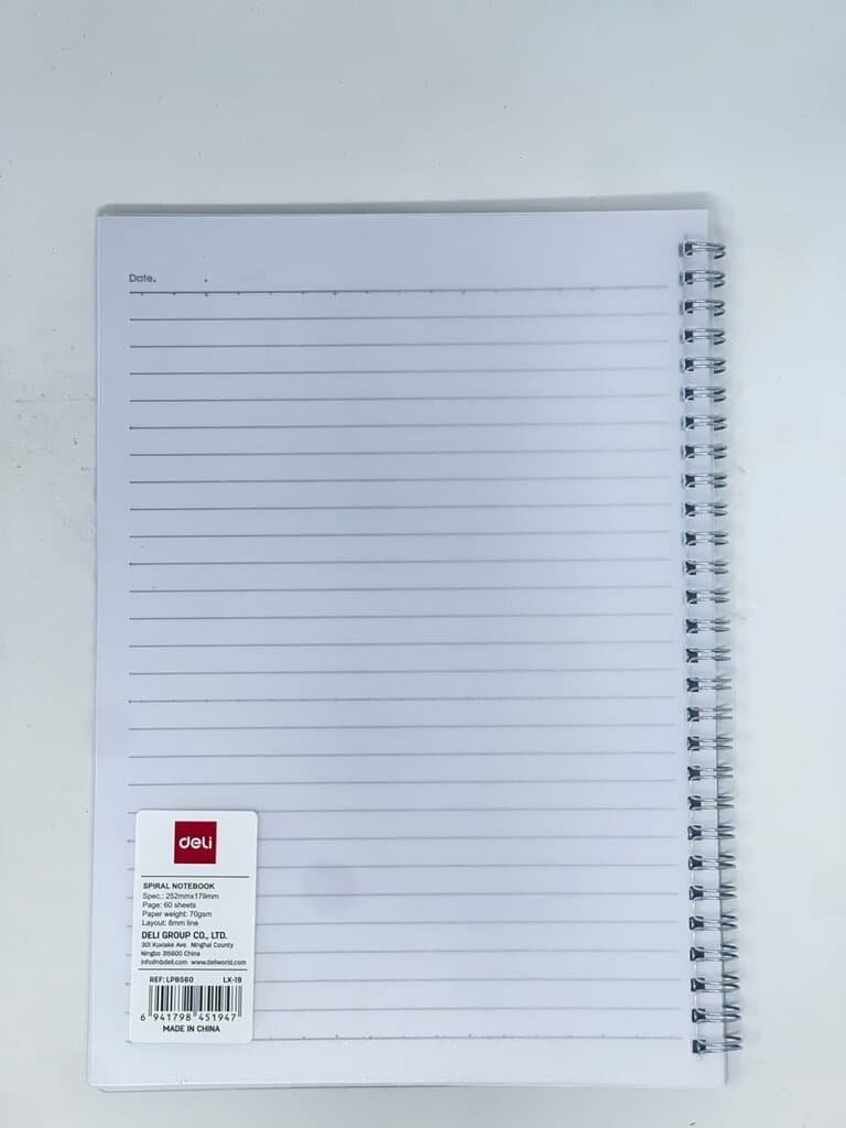 Clear Daily Notebook