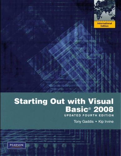Starting Out with Visual Basic 2008 Update: International Version