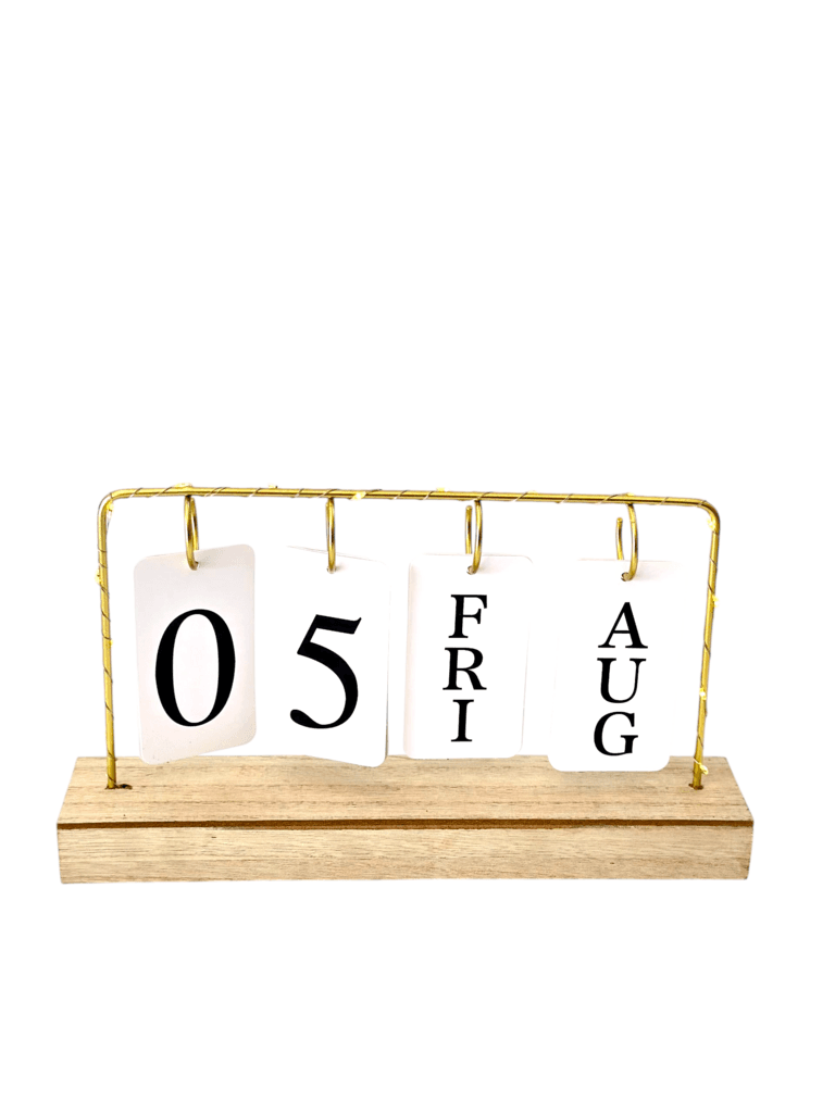 Perpetual Flip Desk Calendar With Light 16