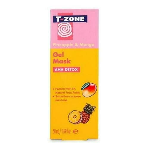 T-Zone Pineapple & Mango Gel Mask AHA Detox (50ml) - 2 Pack