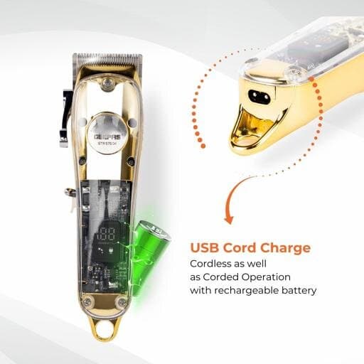 Geepas Digital Hair Clipper - GTR57504 (Gold) 5