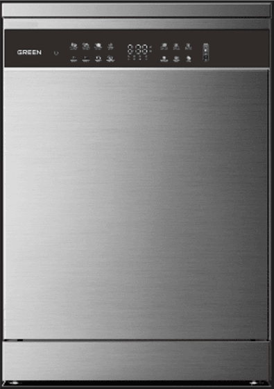 Green 15-Place 8-Program Dishwasher (Silver)