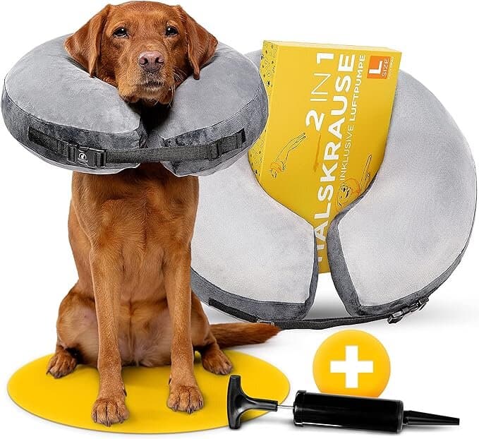 Tierhood ® - Inflatable Collar for Dogs and Cats - M