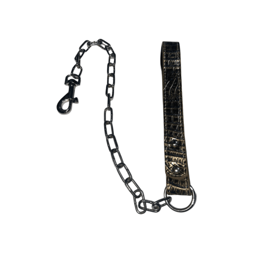 dog chain leash leather