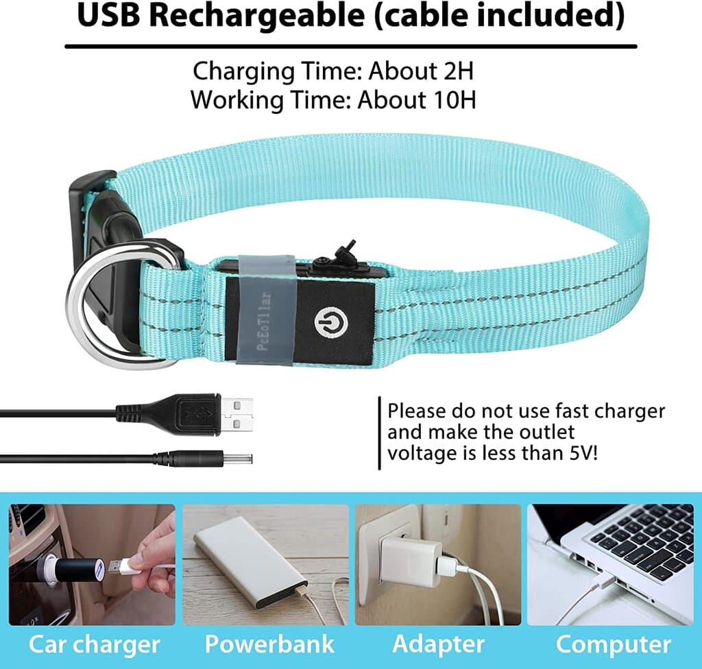 PcEoTllar Flashing Dog Collar
