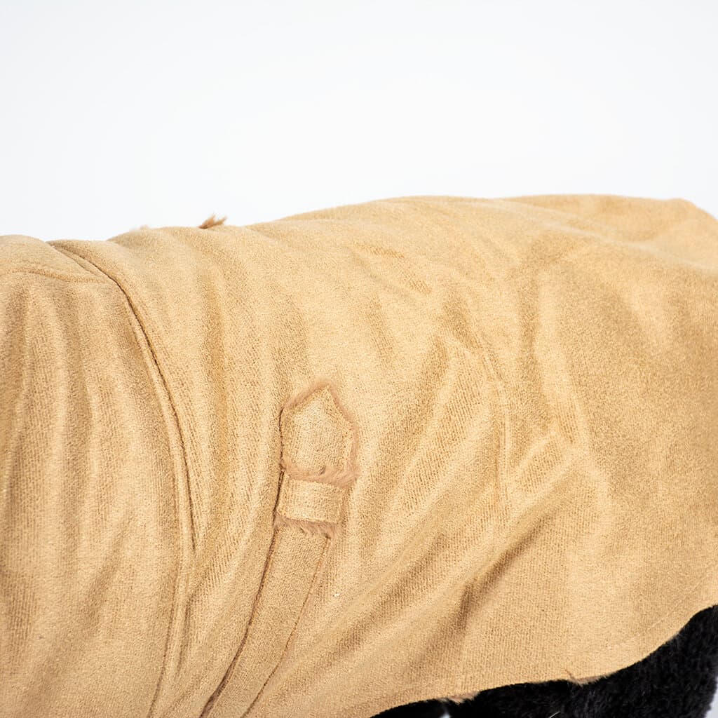 Dog jacket stylish quilt beige - S 4