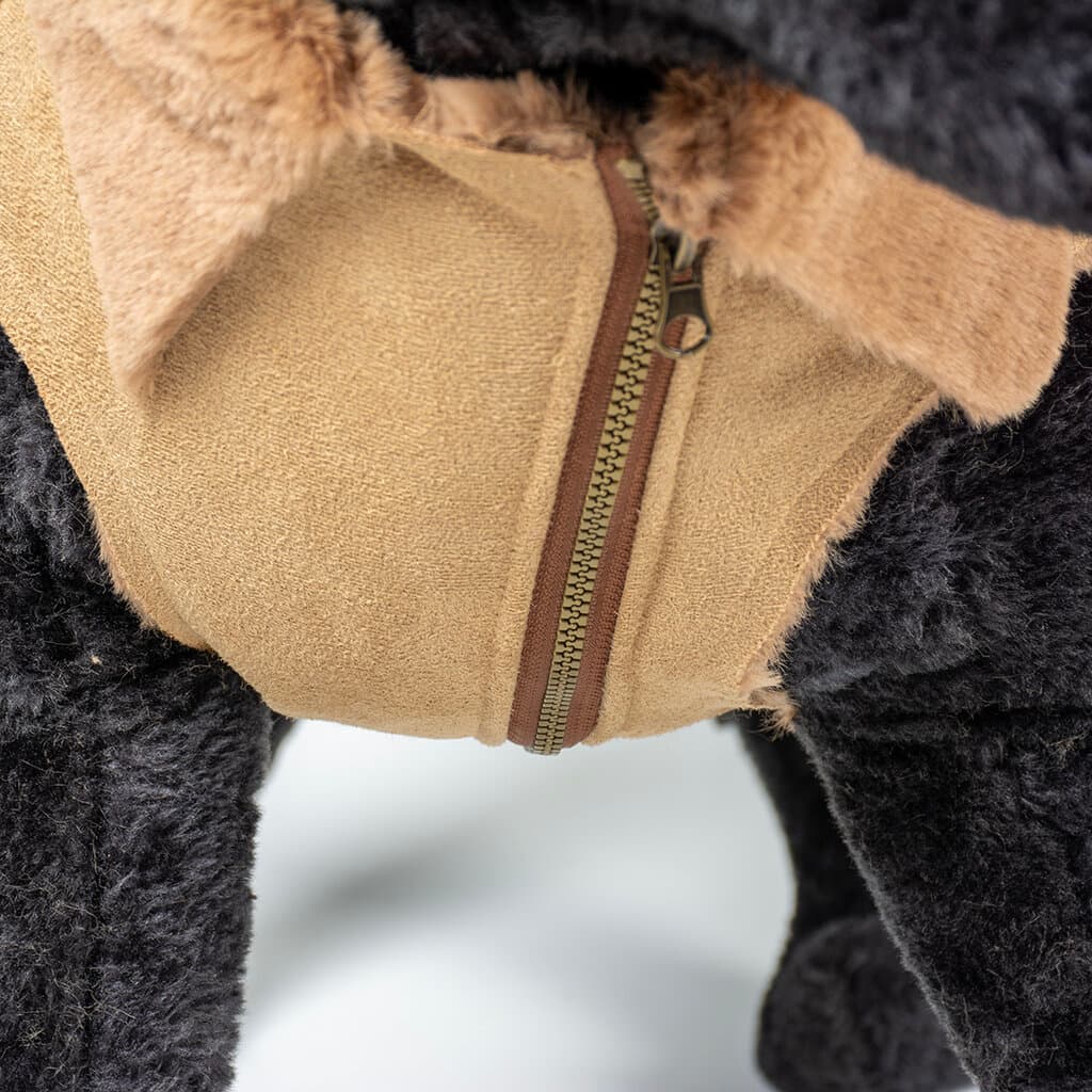 Dog jacket stylish quilt beige - S 5
