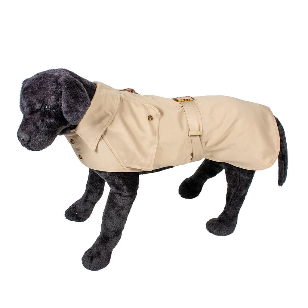 Dog jacket trench coat beige - S 2