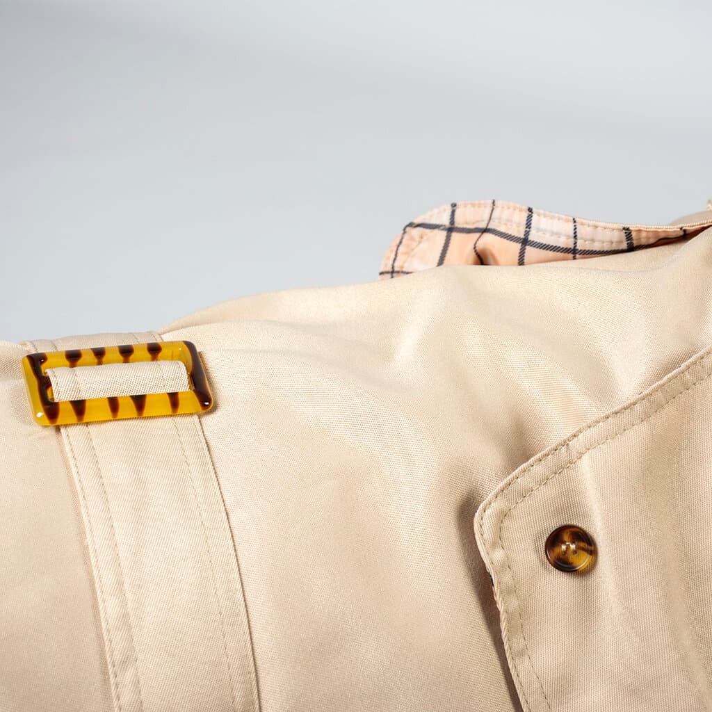 Dog jacket trench coat beige - S 5