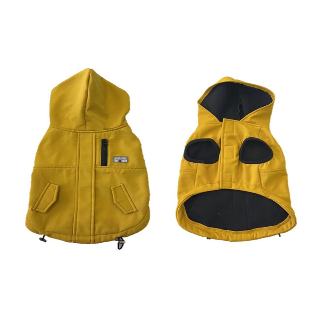 Dog jacket parka yellow - S