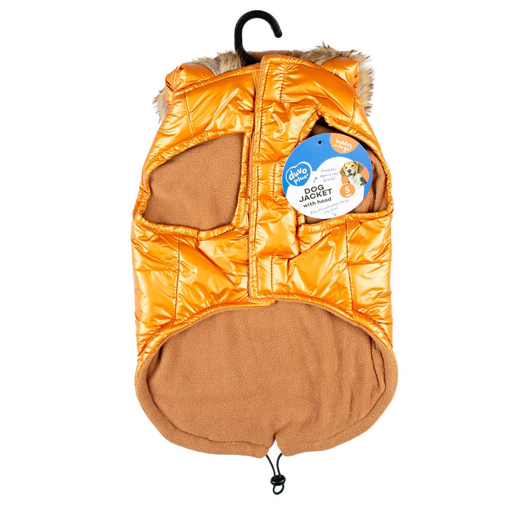 Dog jacket puffer orange - S 3