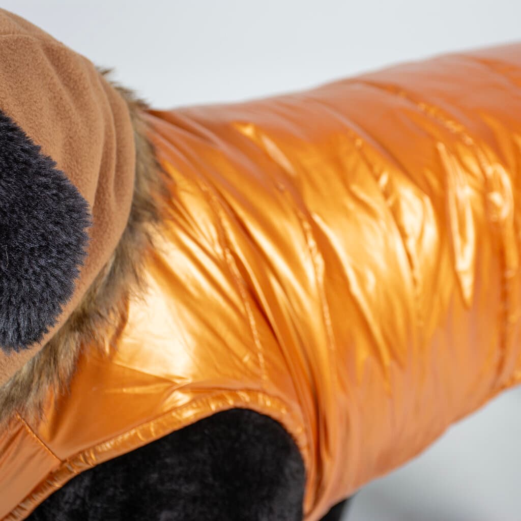 Dog jacket puffer orange - S 4