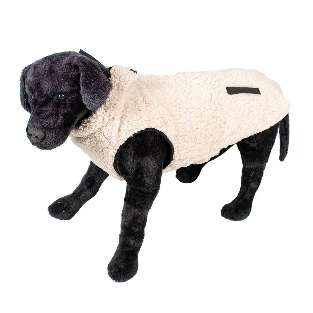Dog jacket sheep skin black/white - XS 2