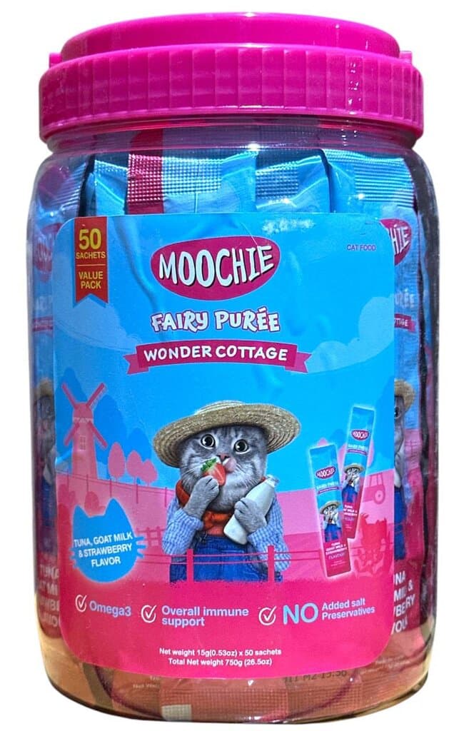 Moochie Tuna & Goat Milk , Strawberry Flavor - 50X