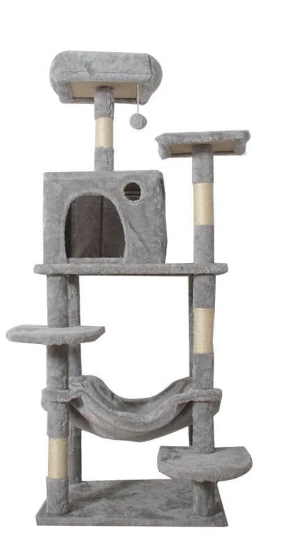 Multi-Level Cat Tree Tower-Model MT52 Light Grey - 141cm