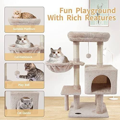 Multi-Level Cat Tree Tower-Model K01 Dark Grey - 89cm 3