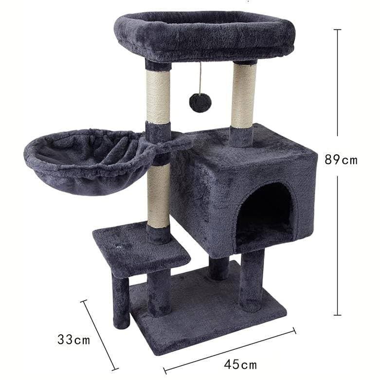 Multi-Level Cat Tree Tower-Model K01 Dark Grey - 89cm 5