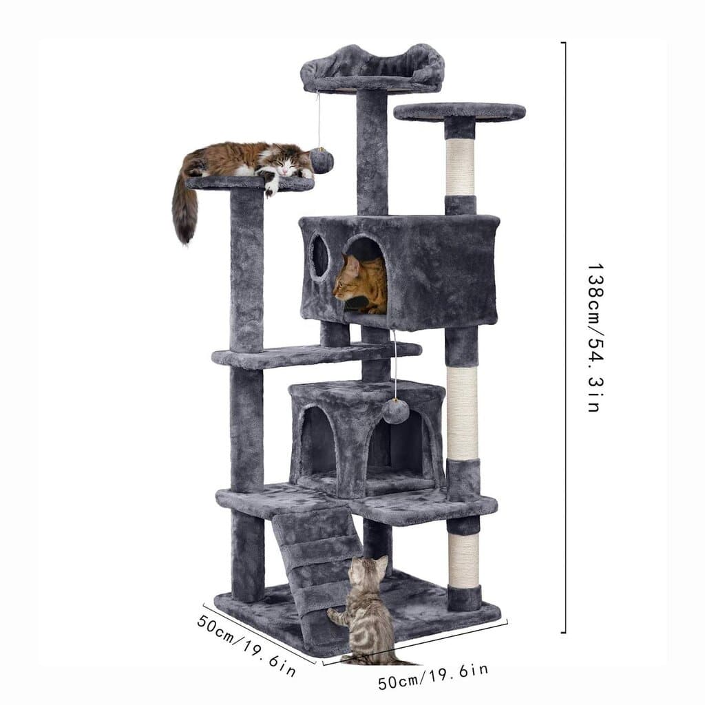 Multi-Level Cat Tree Tower-Model K010 Dark Grey - 154cm 3