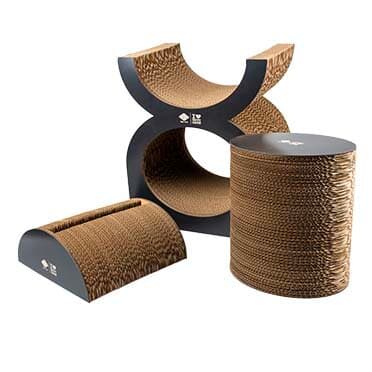 Faye - cardboard scratcher playground brown/black 46cm