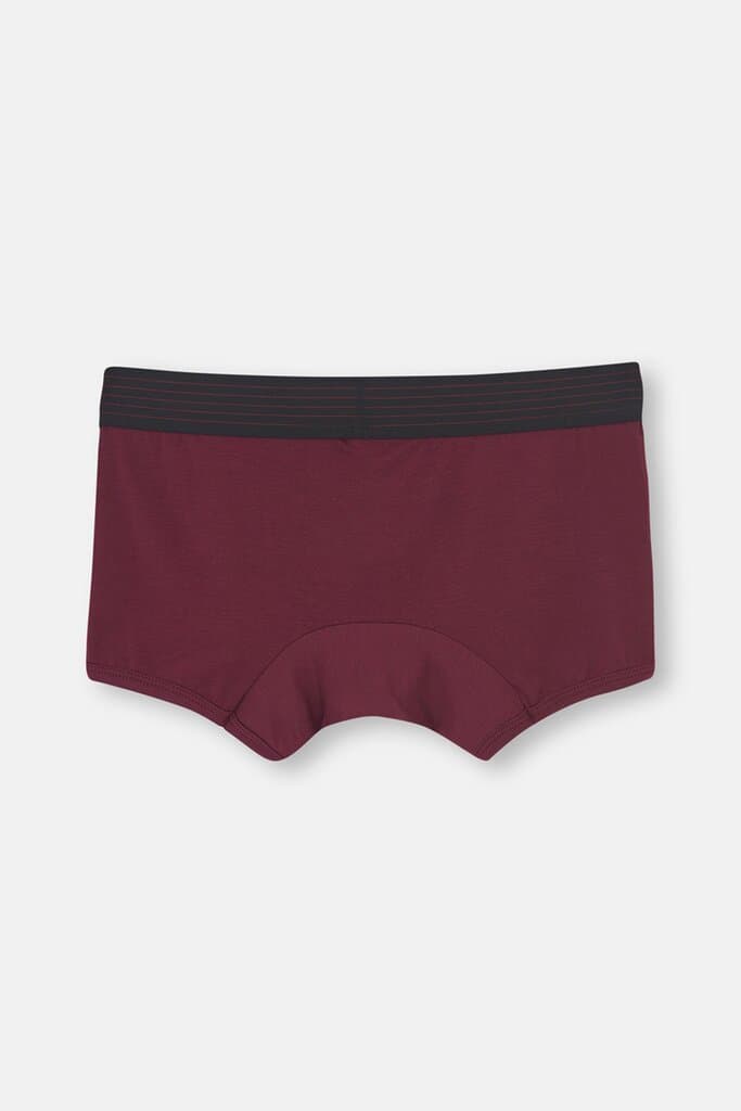 Dagi Burgundy Basic MicroModal Boxer Shorts 2