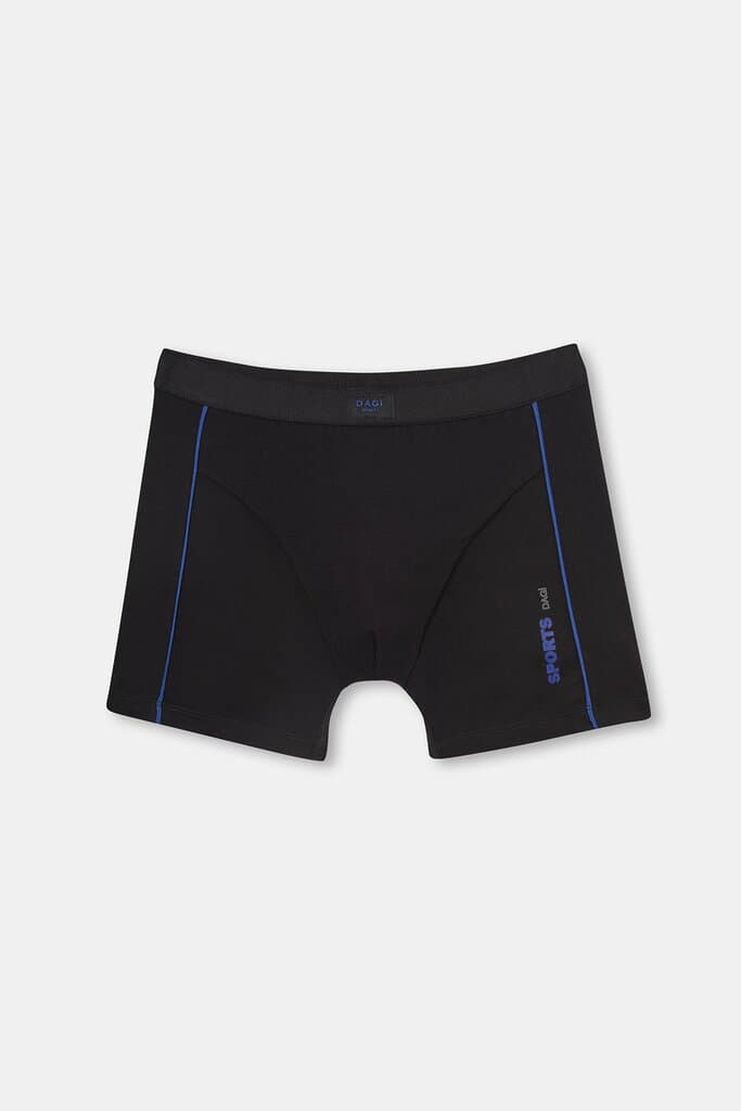 Dagi Black Cotton Sport Boxer Shorts