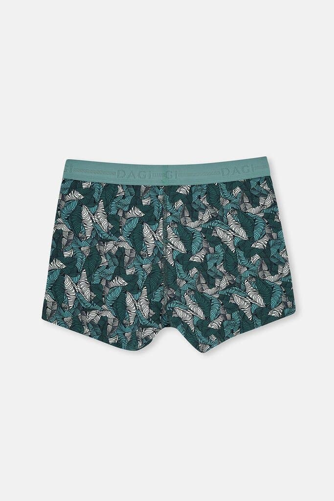 Dagi Green Cotton Patterned Boxer Shorts 2