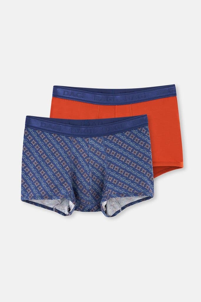 Dagi 2-Pack Brick-Pattern Micro Modal Boxer Shorts