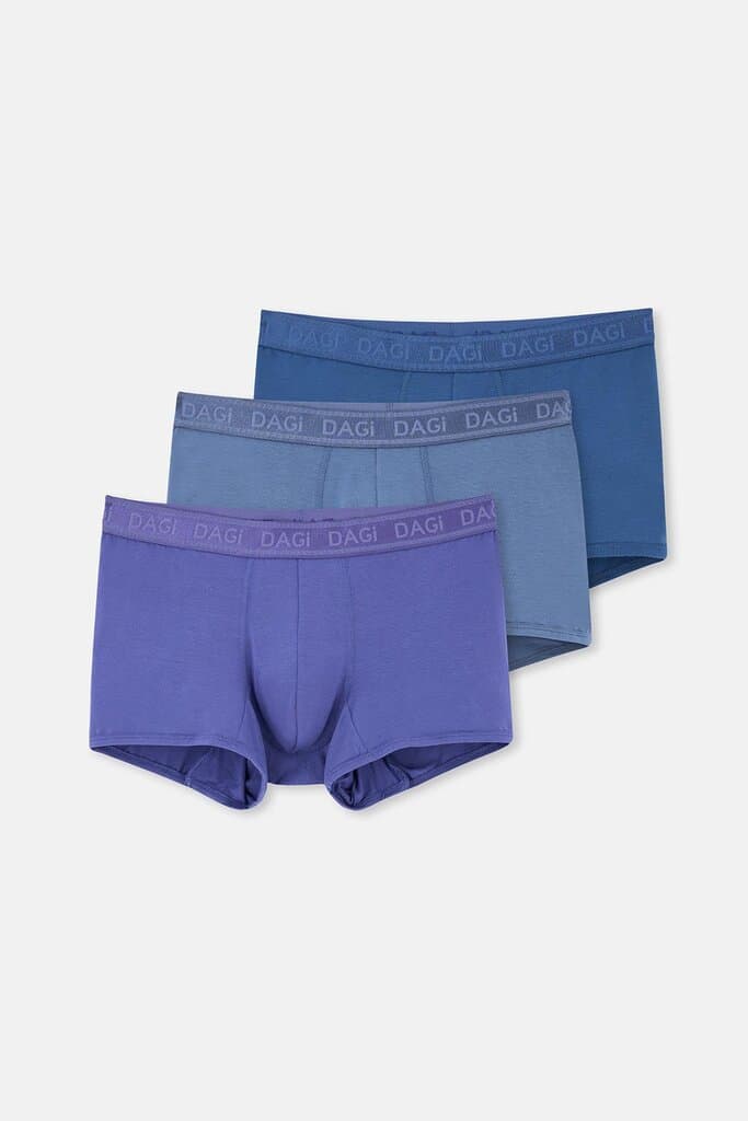 Dagi Midnight Blue-Indigo 3-Pack Micro Modal Boxer Shorts
