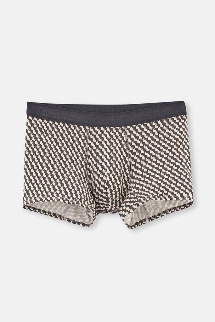 Dagi Anthracite Patterned Micro Modal Boxer Shorts