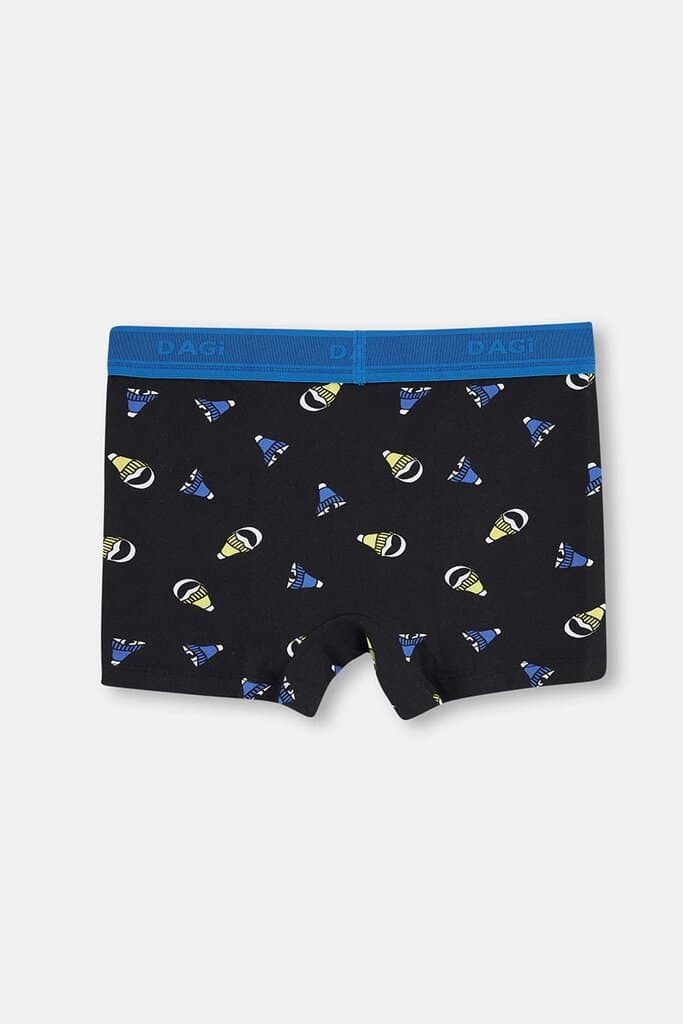 Dagi Black Compact Hat Pattern Boxer Shorts 2