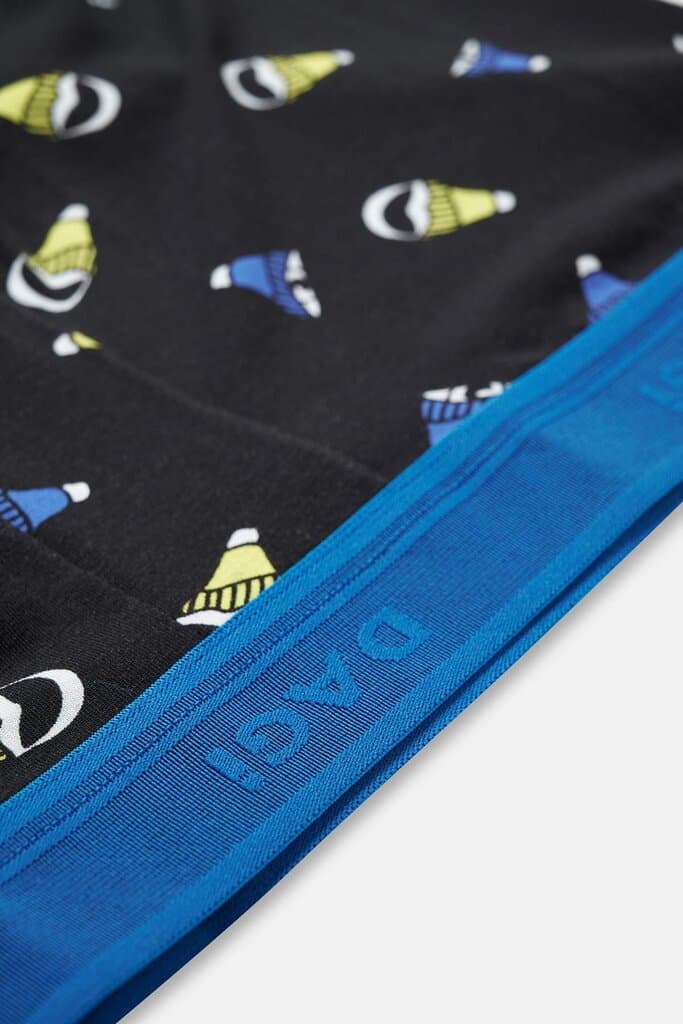 Dagi Black Compact Hat Pattern Boxer Shorts 3