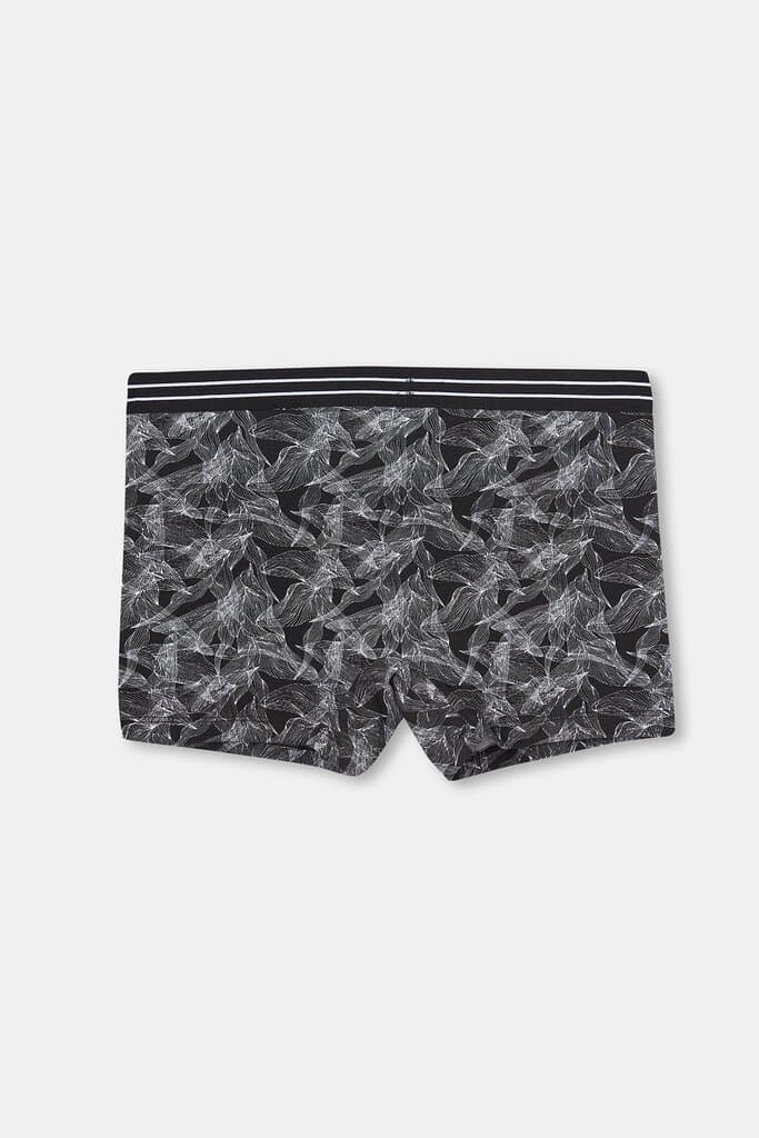 Dagi Black Patterned Compact Cotton Boxer Shorts 2
