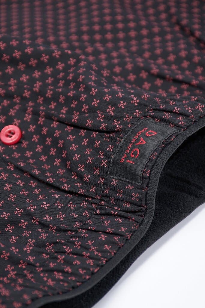 Dagi Black patterned poplin Lycra boxer shorts 3
