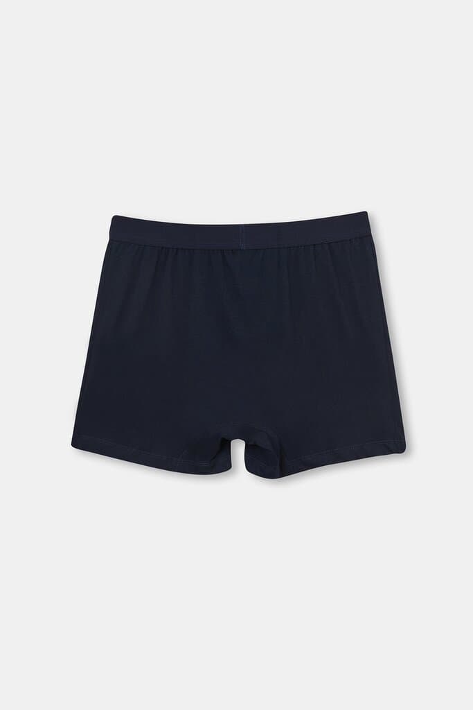 Dagi Navy Blue Printed Cotton Boxer Shorts 3