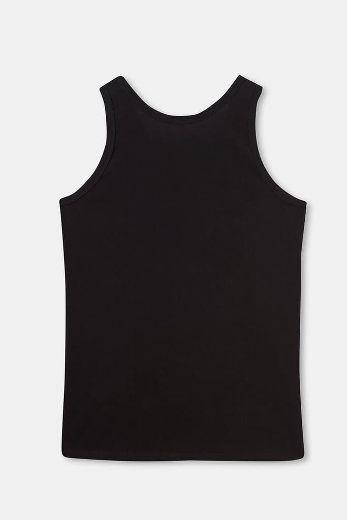 Dagi Men's 2-Pack Black Wide Neck Undershirts 2