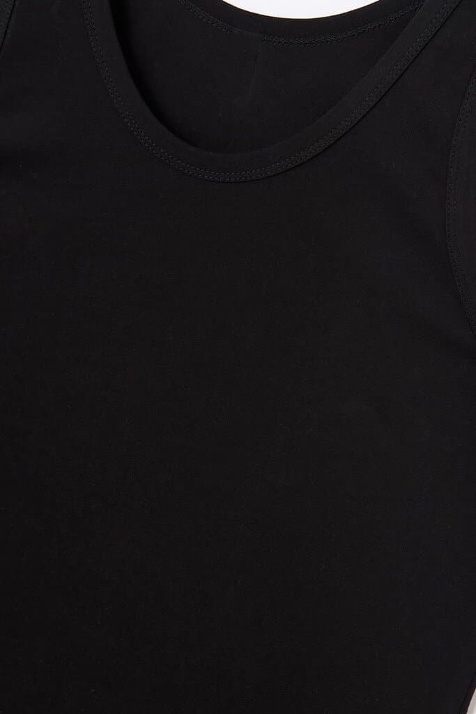 Dagi Men's 2-Pack Black Wide Neck Undershirts 3
