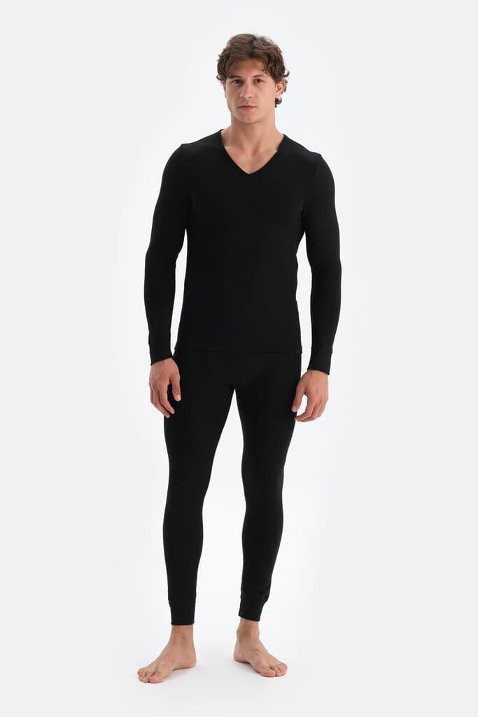 Dagi Men's Black Thermal Underwear Bottoms 4