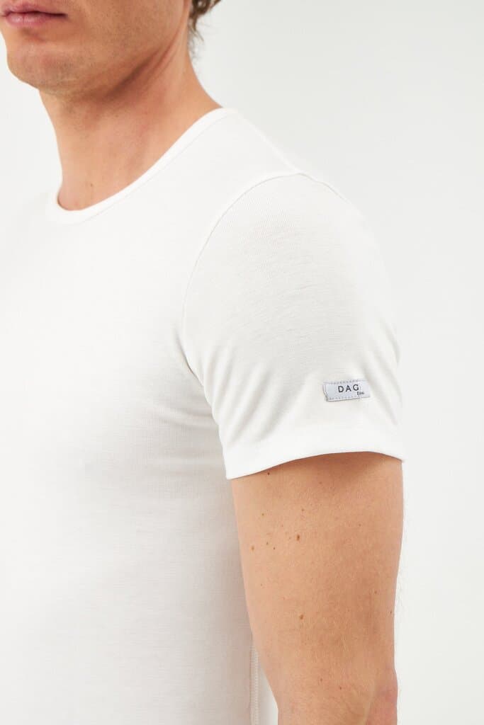 Dagi Off-White Crew Neck Short Sleeve Men's Thermal Undershirt 3