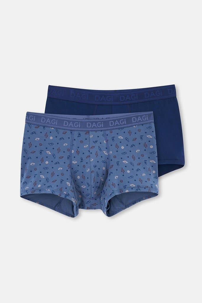 Dagi Blue 2-Pack Micro Modal Boxer Shorts