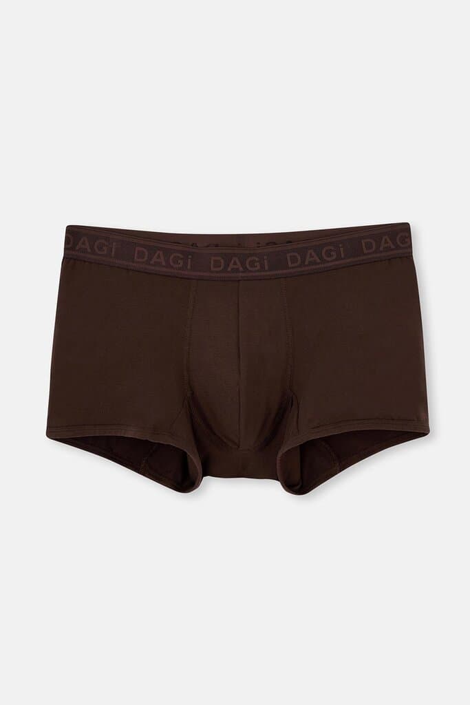 Dagi 2-Pack Dark Brown Micro Modal Boxer Shorts with Pattern 2