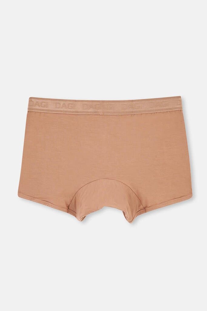 Dagi Light Brown-Navy Blue 2-Pack Plain Micro Modal Boxer Shorts 3