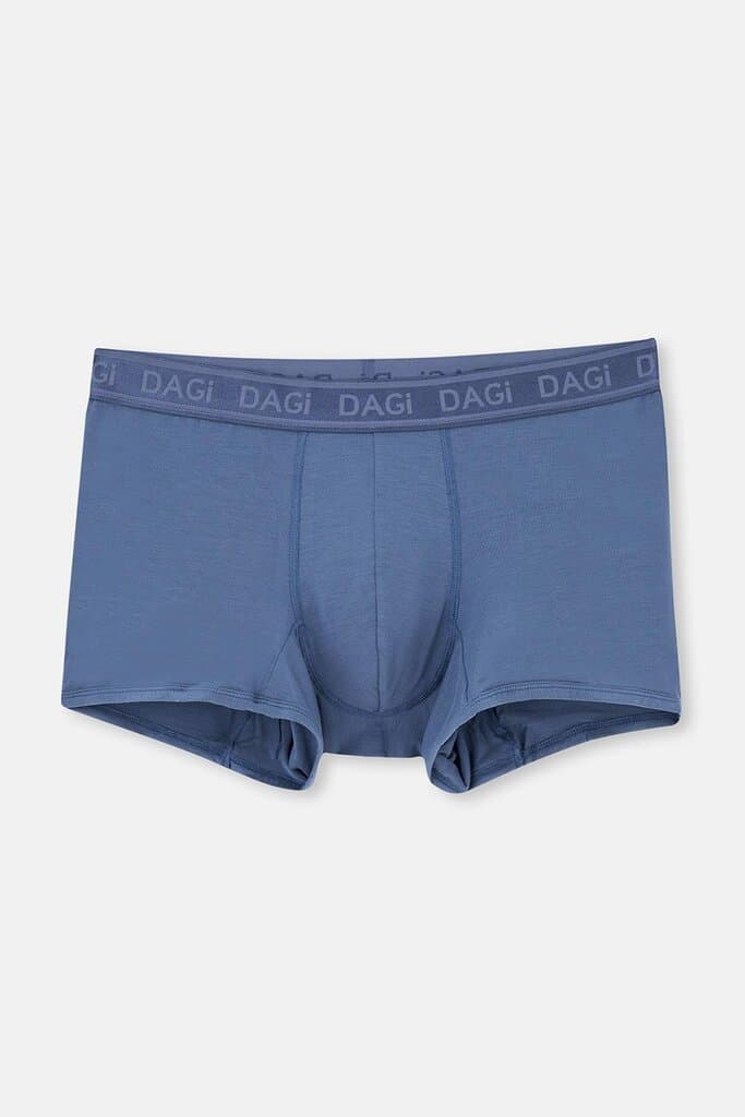 Dagi Light Brown-Navy Blue 2-Pack Plain Micro Modal Boxer Shorts 5