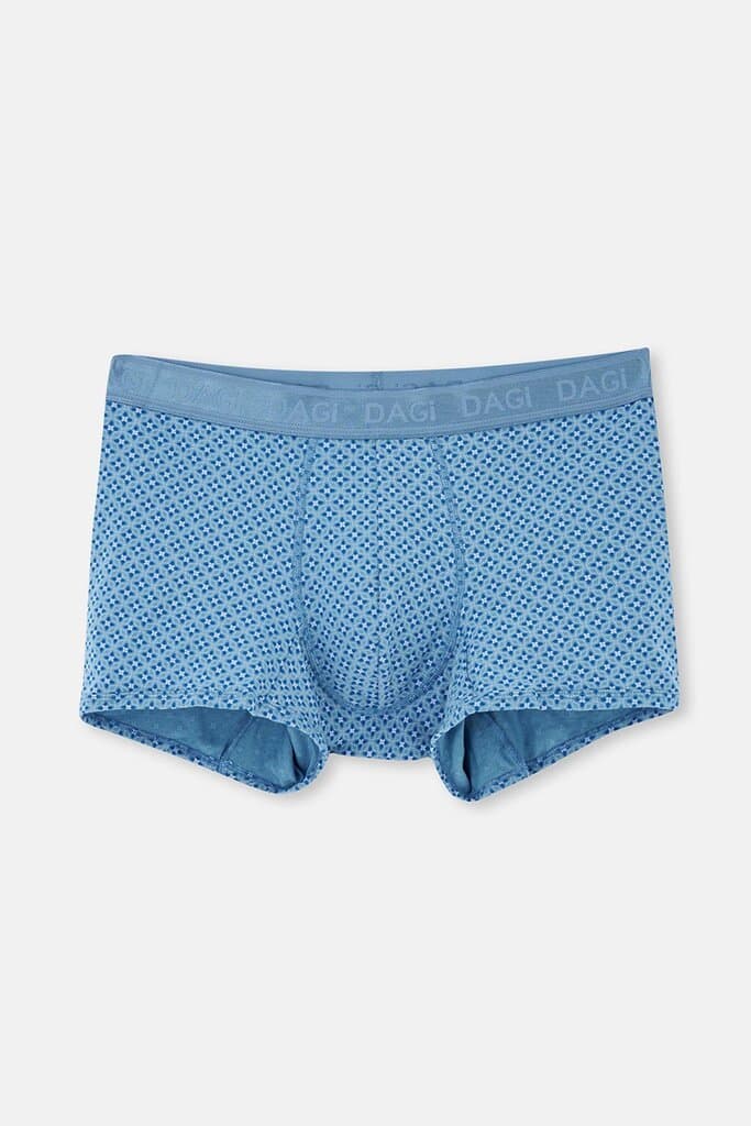 Dagi Light Blue-Blue 2-Pack Patterned MicroModal Boxer Shorts 2