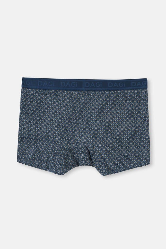 Dagi Navy Blue Patterned Micro Modal Boxer Shorts 2
