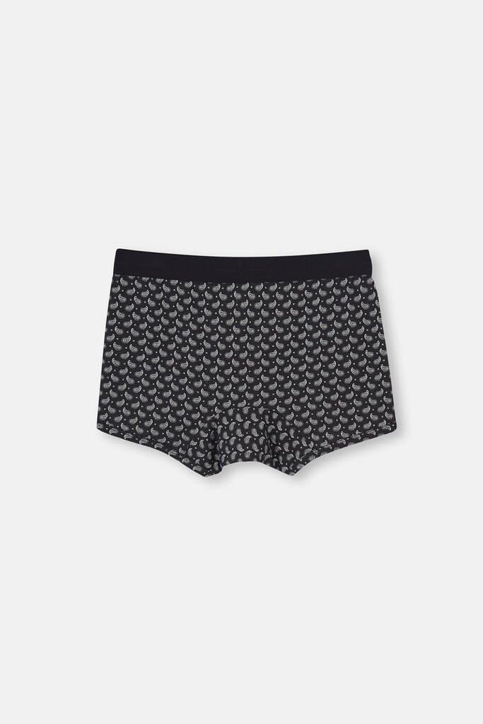 Dagi Black - Shawl Patterned 2-Pack Micro Modal Boxer Shorts 3