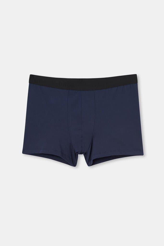 Dagi Navy Blue D-Men Compact Cotton Boxer Shorts